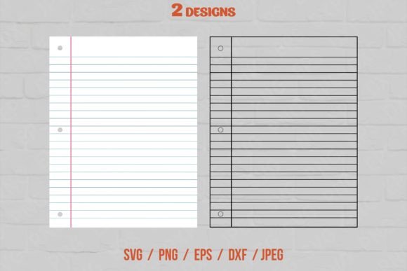 Download Lined Notebook Paper SVG - Book Collection