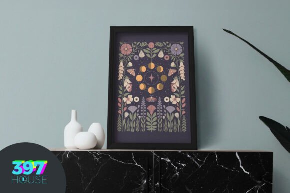 Download Celestial Moon Phases Botanical - Moon Collection