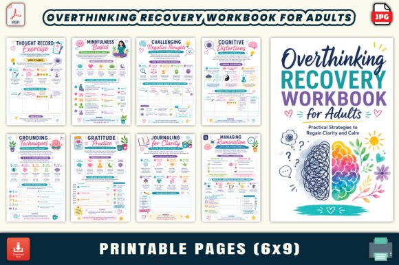 Download Overthinking Recovery Workbook for Adult - Book Collection