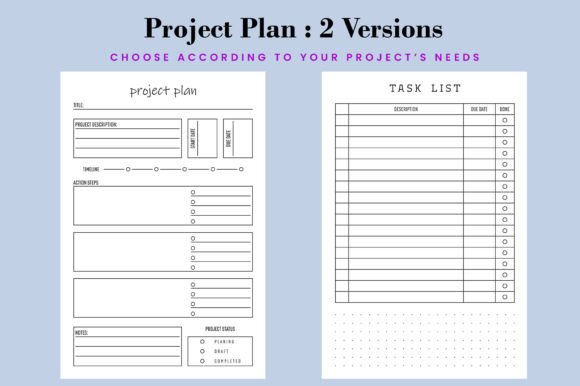 Download Project Plan Log Book | KDP Interior - Book Collection