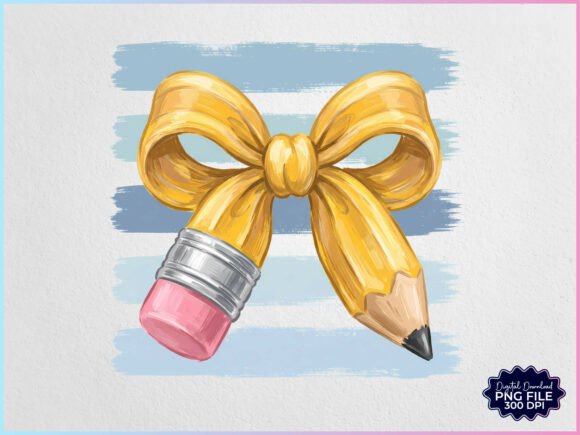 Download Preppy Rustic Back to School Pencil Bow - School Collection