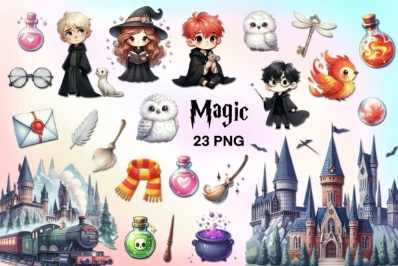 Download Magic School PNG Set 23 Clipart - School Collection
