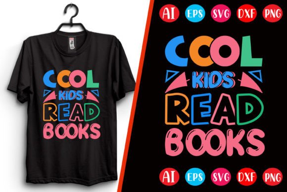 Download Cool Kids Read Books T-shirt Design - Book Collection