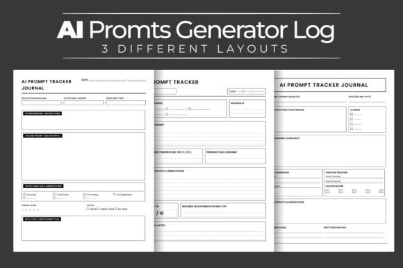 Download AI Prompt Tracker Log Book Interior PDF - Book Collection