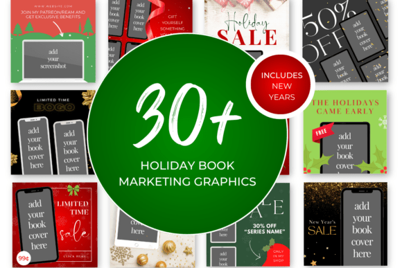 Download Holiday Book Marketing Canva Templates - Book Collection