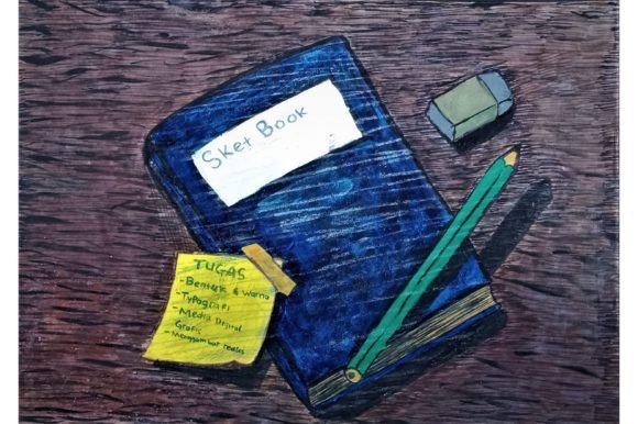 Download Sketch Book and Stationery Illustration - Book Collection