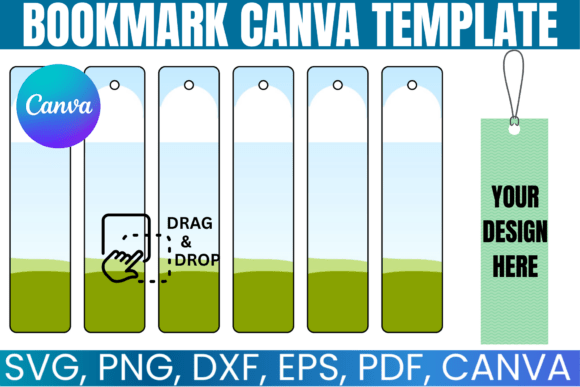 Download Bookmark Template, Custom Bookmark - Book Collection