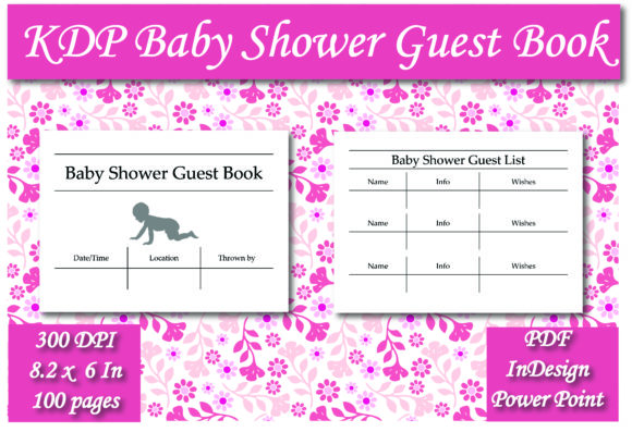 Download KDP Baby Shower Guest Book Interior - Book Collection