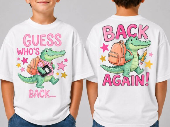 Download Guess Who's Back to School Alligator PNG - Premium Resources