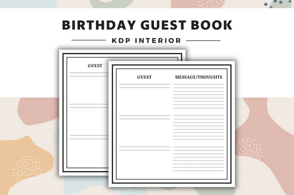 Download Birthday Guest Book Interior - Book Collection
