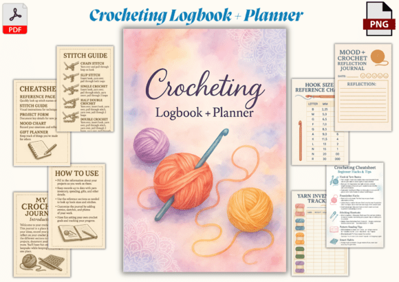 Download Crochet Project Journal Logbook - Book Collection