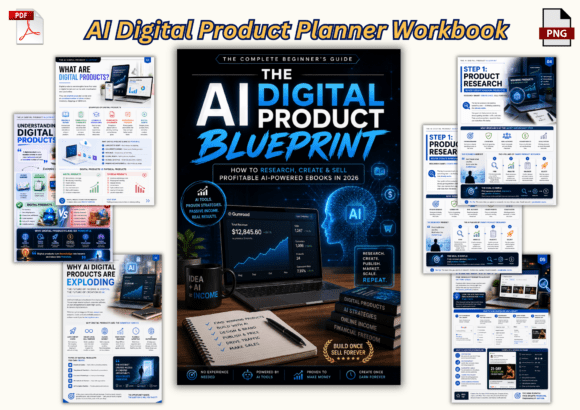 Download AI Digital Product Planner Workbook - Book Collection