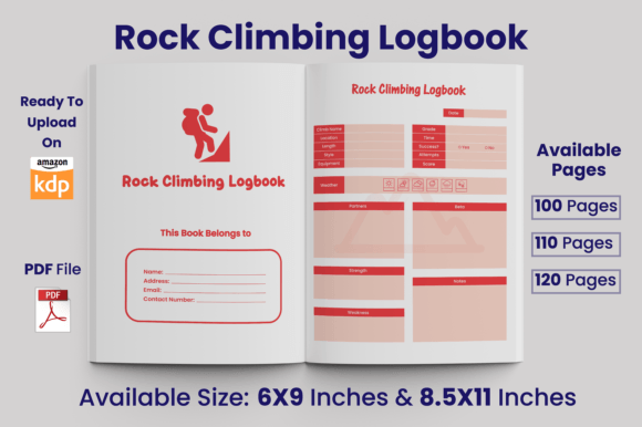 Download Rock Climbing Logbook KDP Interior - Book Collection
