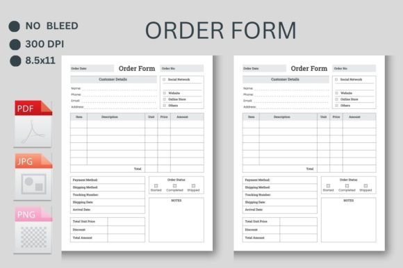 Download Order Form Logbook Kdp Interior - Book Collection