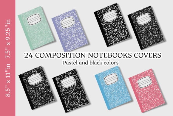 Download Composition Notebook 24 Covers PNG/PDF - Book Collection
