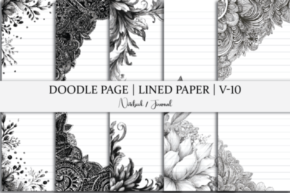 Download Lined Paper | Doodle Page | Notebook - Book Collection