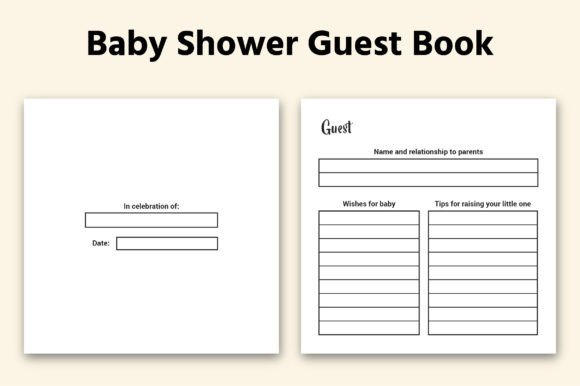 Download Baby Shower Guest Book Interior - Book Collection