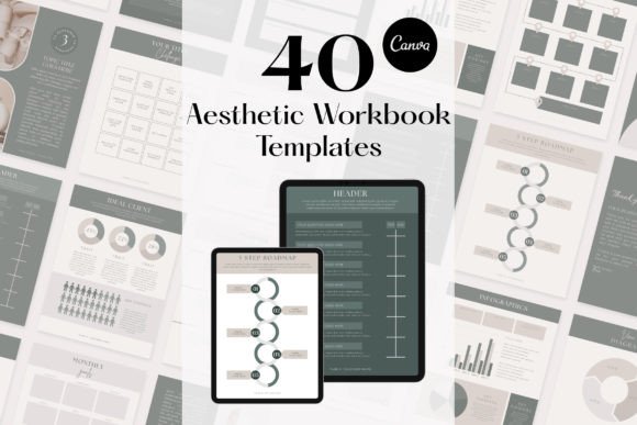 Download Aesthetic Workbook Templates | Canva - Book Collection