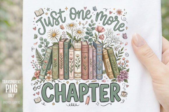 Download Just One More Chapter Book Lover PNG - Book Collection
