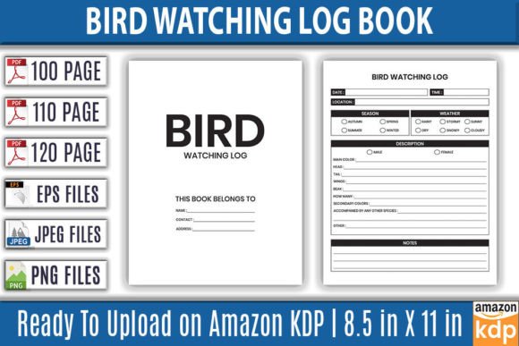 Download Bird Watching  Log Book Bundle | KDP Int - Book Collection