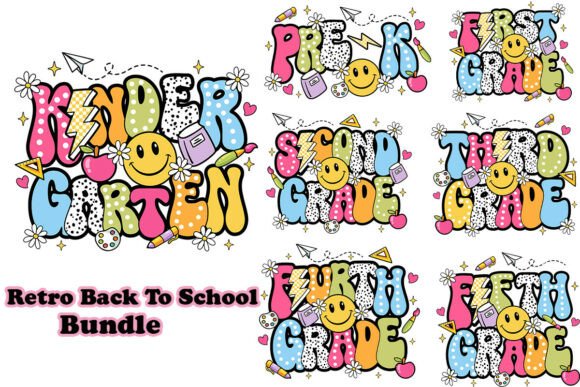 Download Retro Back to School Coquete PNG Bundle - School Collection