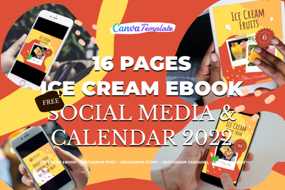 Download 16 Ice Cream EBook Canva Templates - Book Collection