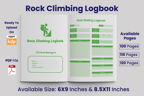 Download Rock Climbing Logbook KDP Interior - Book Collection