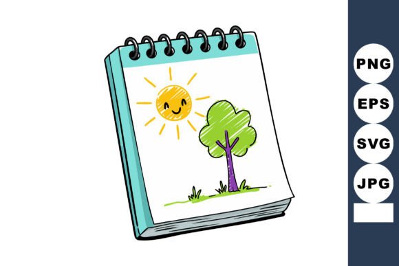 Download Spiral Bound Sketchbook with Colorful Dr - Book Collection