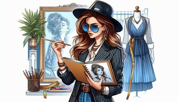 Download Stylish Fashion Designer Sketchbook - Book Collection