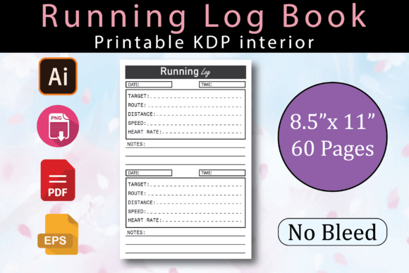 Download Running Log Book Template - Kdp Interior - Running log book Collection