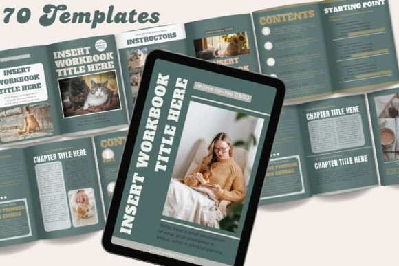 Download Course Workbook Canva Templates - Book Collection